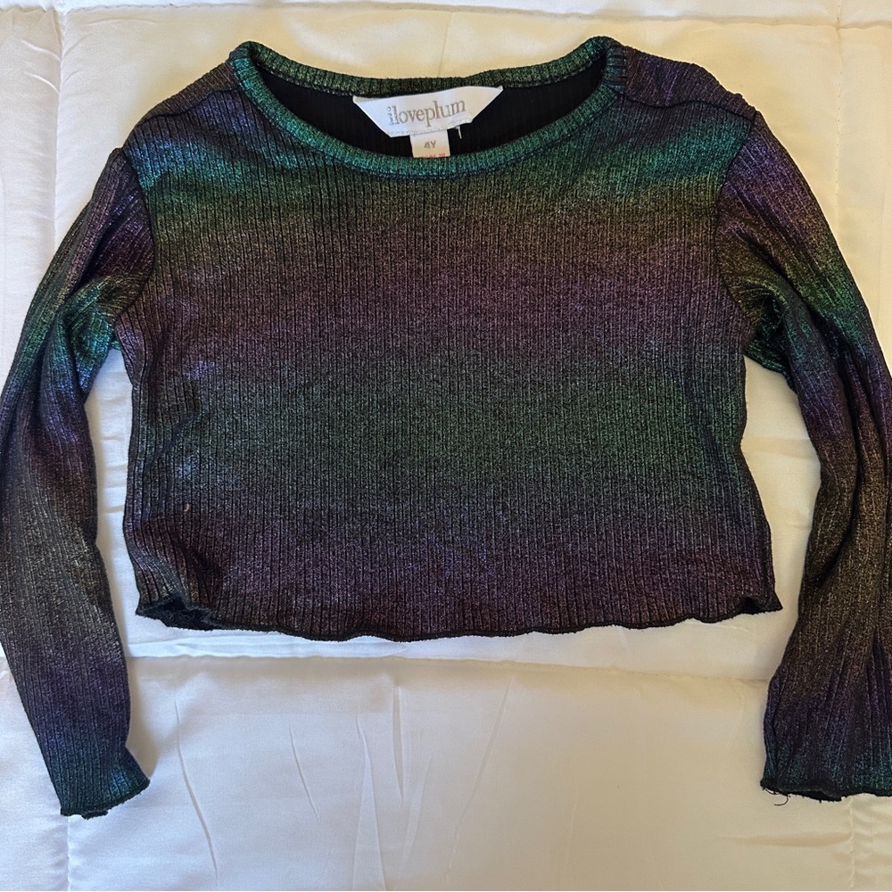 Toddler black Iridescent Top from I love plum! So cute with a tutu